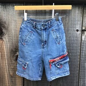 Vintage Y2K OTB one tough brand baggy cargo shorts jorts kids youth size 6